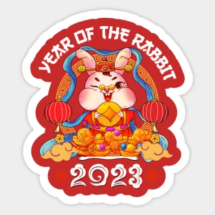 Happy Chinese New Year 2023 - Year Of The Rabbit Zodiac 2023 Sticker